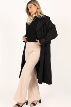 Trina Button Front Trench Coat