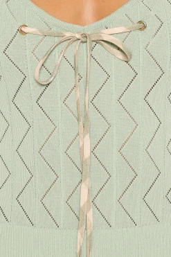 Tucker Pointelle Knit Top