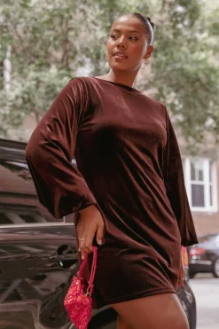 Twylar Long Sleeve Velvet Mini Dress