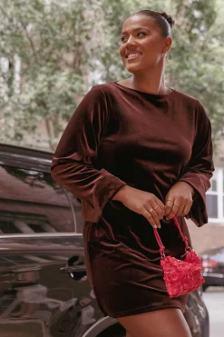 Twylar Long Sleeve Velvet Mini Dress