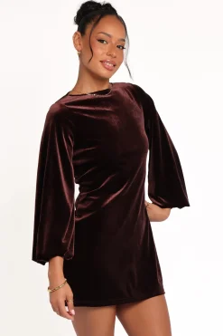 Twylar Long Sleeve Velvet Mini Dress