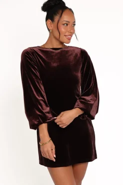 Twylar Long Sleeve Velvet Mini Dress
