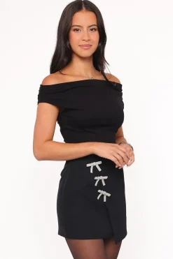 Tyra Mini Skirt With Embellished Bows