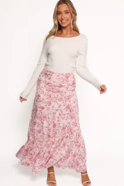 Velda Ruched Maxi Skirt