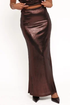 Velman Metallic Maxi Skirt