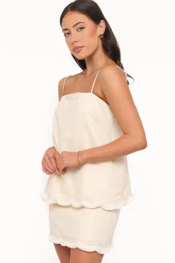 Venate Scallop Skirt Set