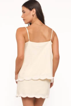 Venate Scallop Skirt Set