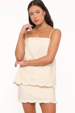 Venate Scallop Skirt Set