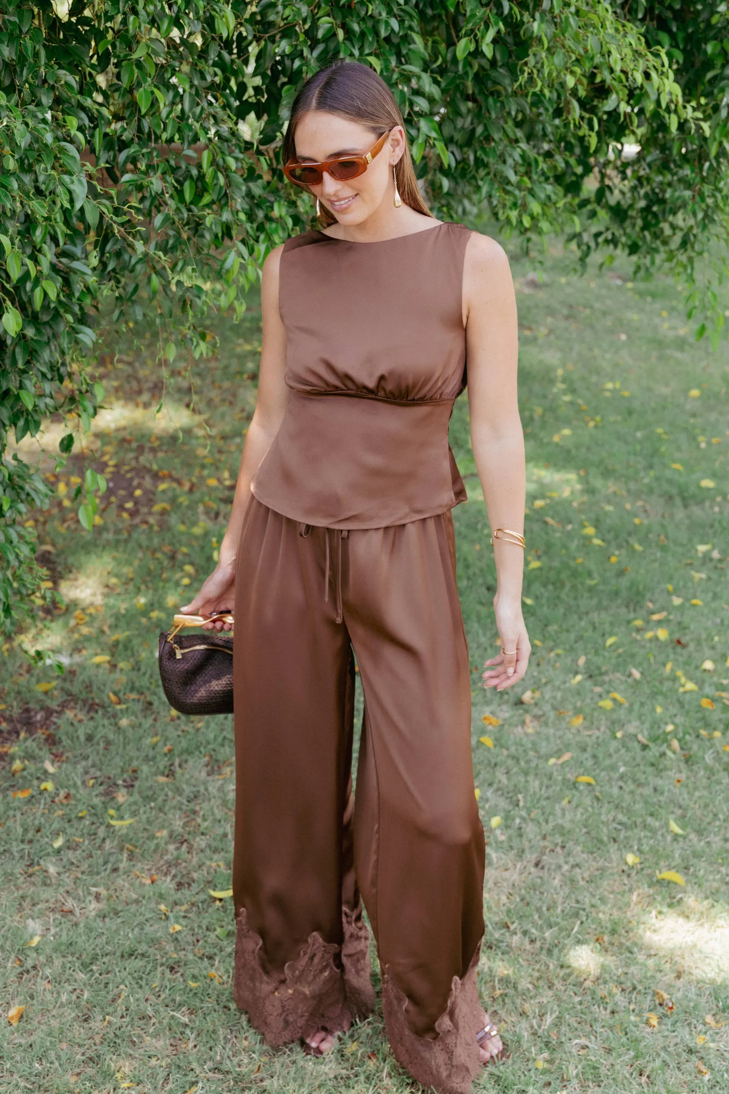 Viola Drawstring Wide Leg Pant