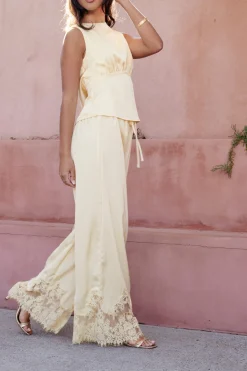 Viola Drawstring Wide Leg Pant