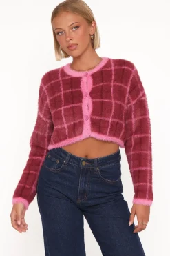 Viola Plaid Button Front Cardigan