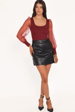 Wesson Sheer Sleeve Top