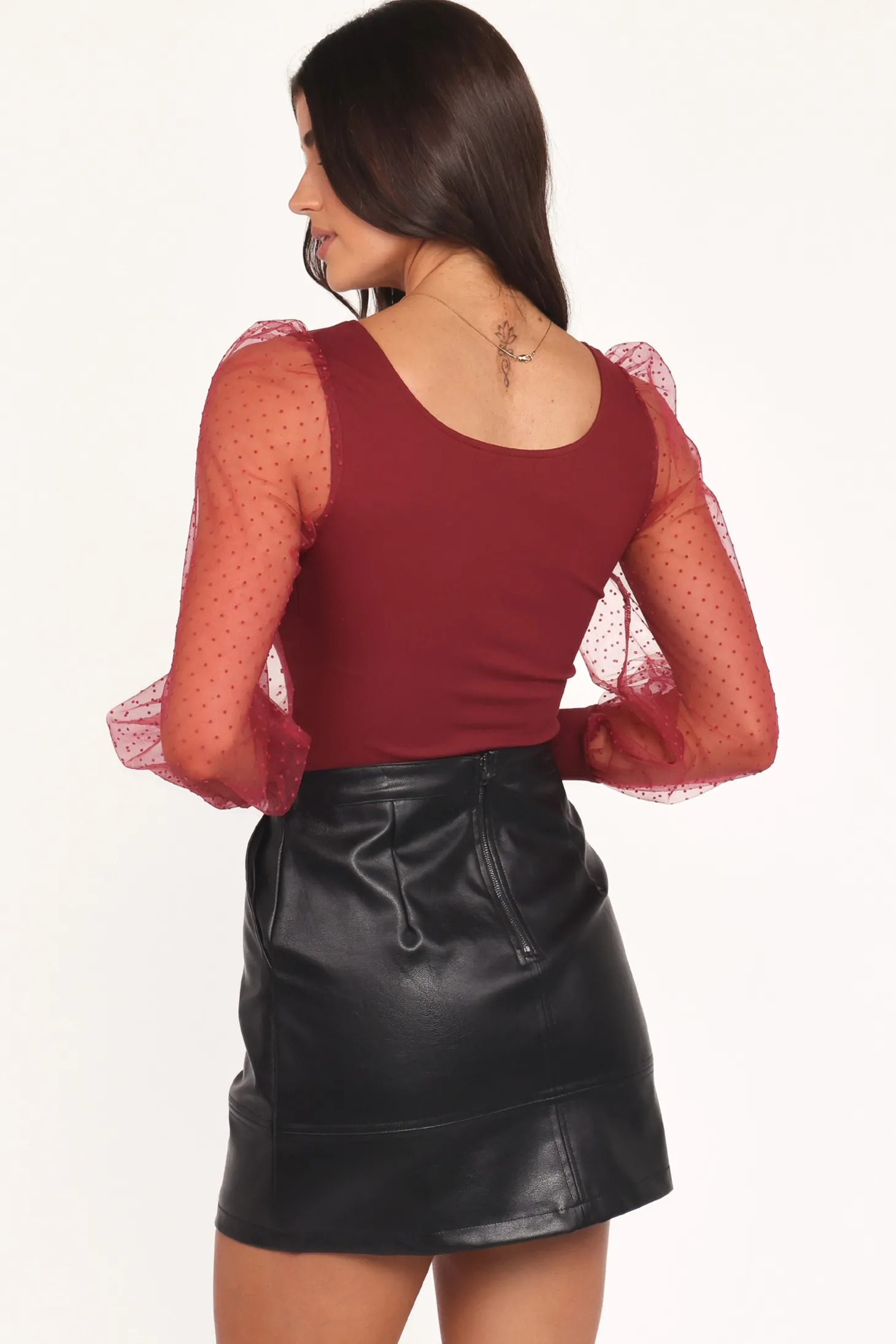 Wesson Sheer Sleeve Top