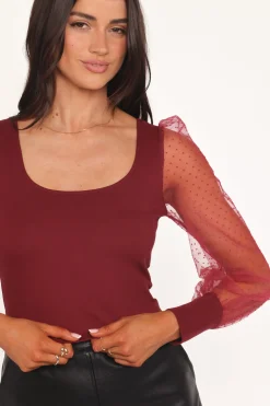 Wesson Sheer Sleeve Top