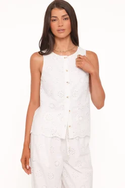 Winny Button Front Top