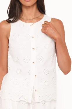 Winny Button Front Top