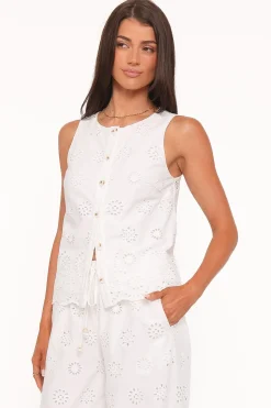 Winny Button Front Top