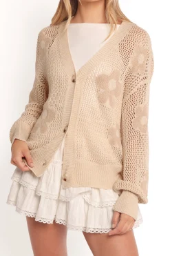 Winslow Open Knit Flower Cardigan