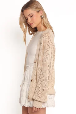 Winslow Open Knit Flower Cardigan