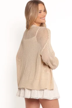 Winslow Open Knit Flower Cardigan