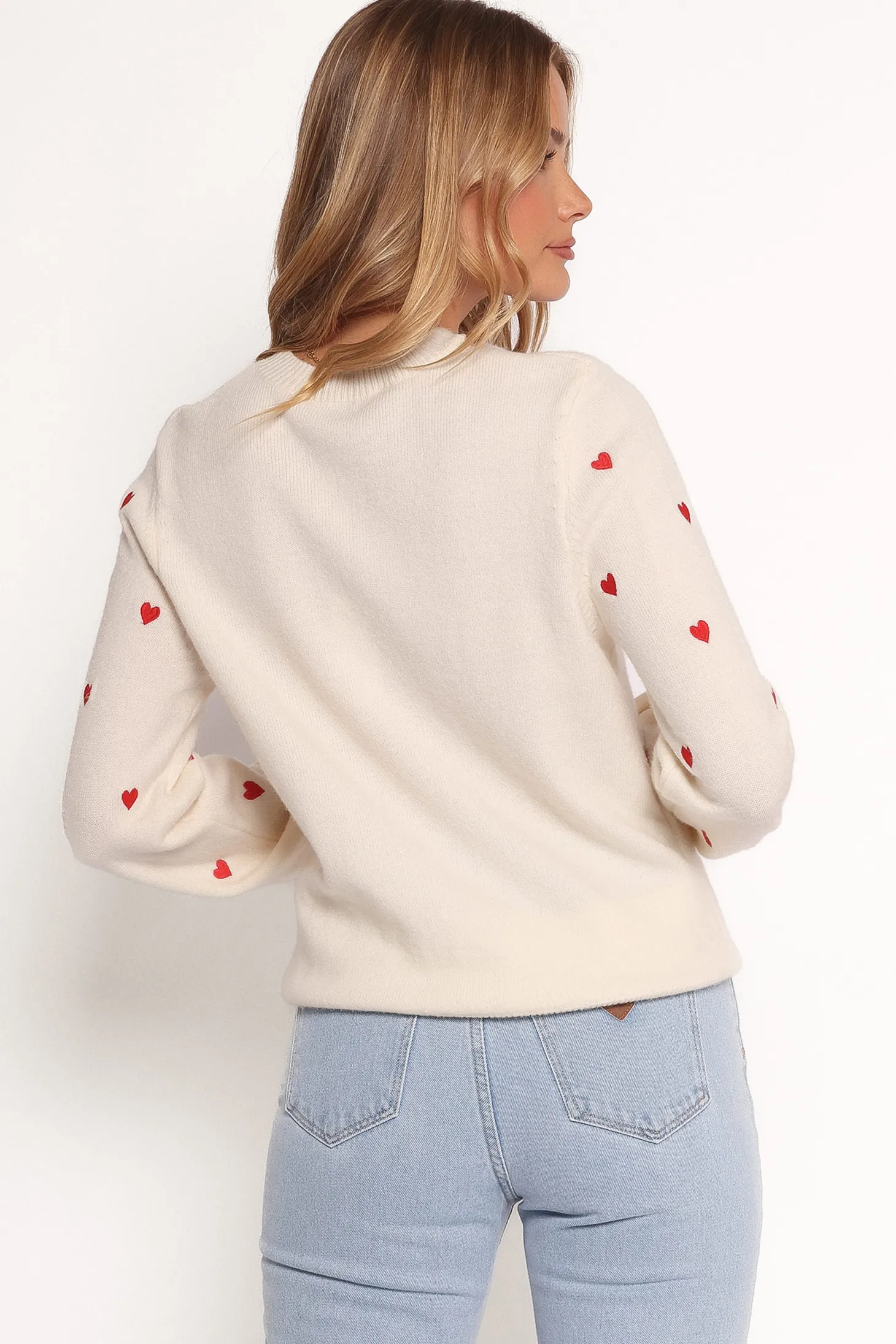 Xadie All Over Mini Heart Sweater
