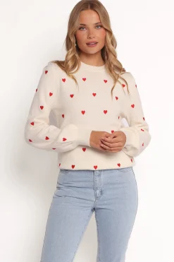 Xadie All Over Mini Heart Sweater