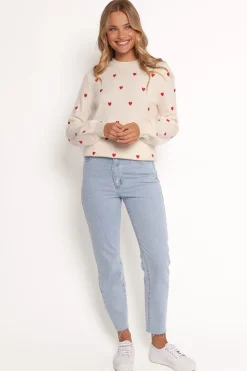 Xadie All Over Mini Heart Sweater
