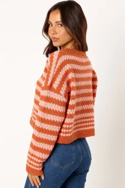 Yasmin Striped Crewneck Knit Sweater