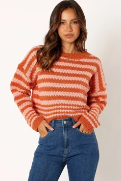 Yasmin Striped Crewneck Knit Sweater