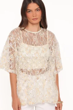 Yonder Sheer Lace Tee Top