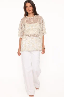 Yonder Sheer Lace Tee Top