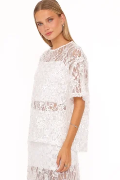 Yonder Sheer Lace Tee Top