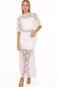Yonder Sheer Panel Lace Maxi Skirt