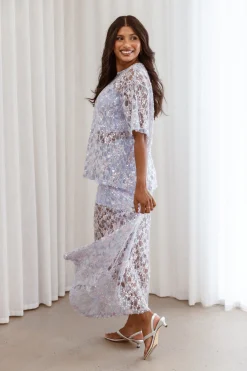 Yonder Sheer Panel Lace Maxi Skirt