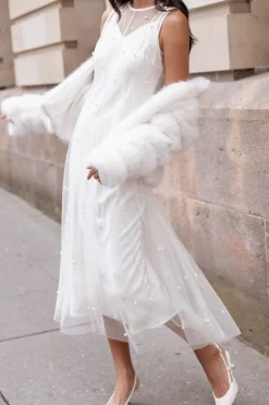 Yulia Pearl Midi Dress