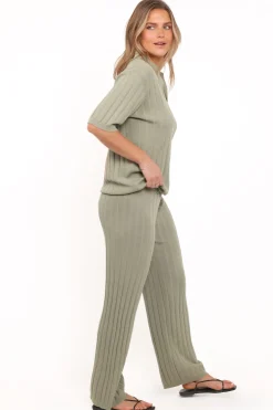 Yulissa Wide Ribbed Pant Set