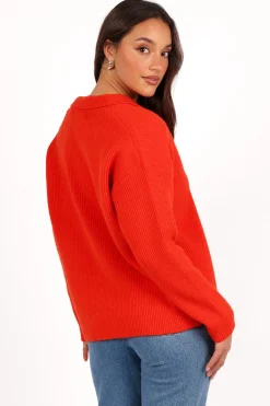 Zala Vneck Collar Knit Sweater