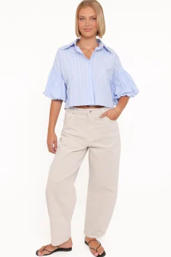 Zella Puff Sleeve Button Up Shirt