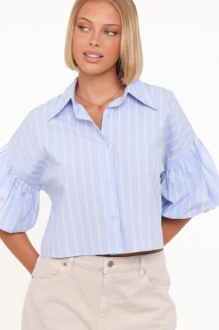 Zella Puff Sleeve Button Up Shirt