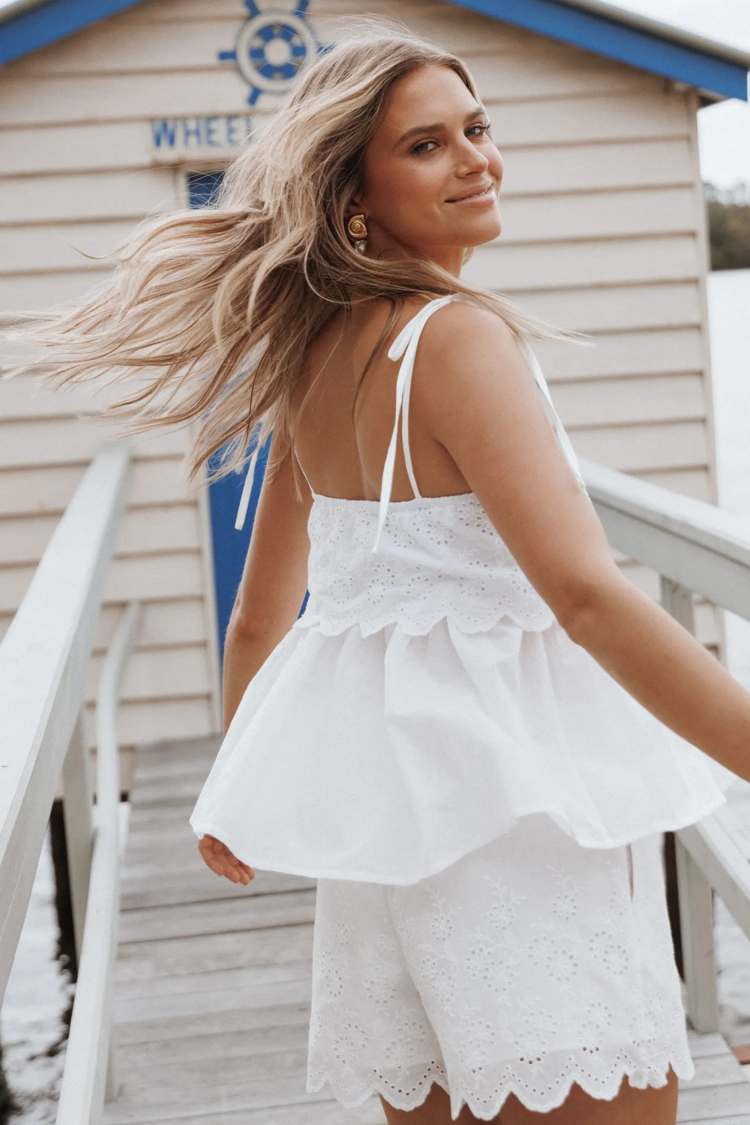 Zera Eyelet Scallop Shorts