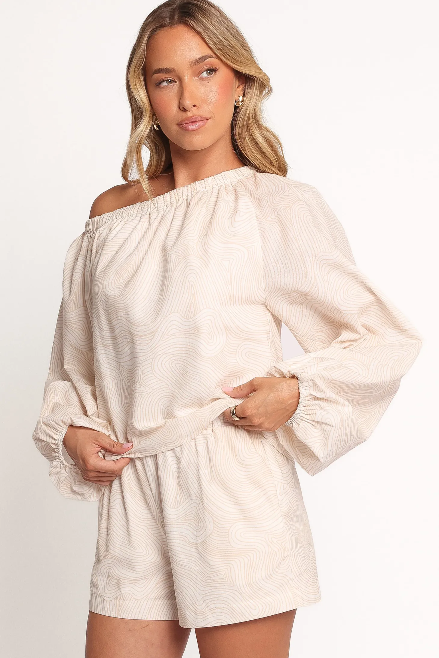 Zion Off Shoulder Long Sleeve Top
