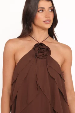 Zorina Halter Neck Chiffon Top