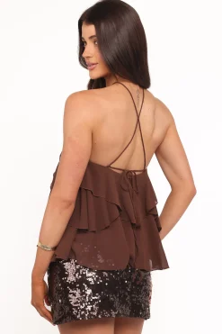 Zorina Halter Neck Chiffon Top
