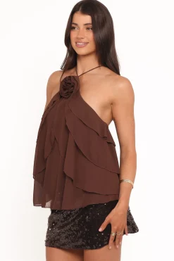 Zorina Halter Neck Chiffon Top