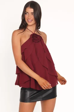 Zorina Halter Neck Chiffon Top