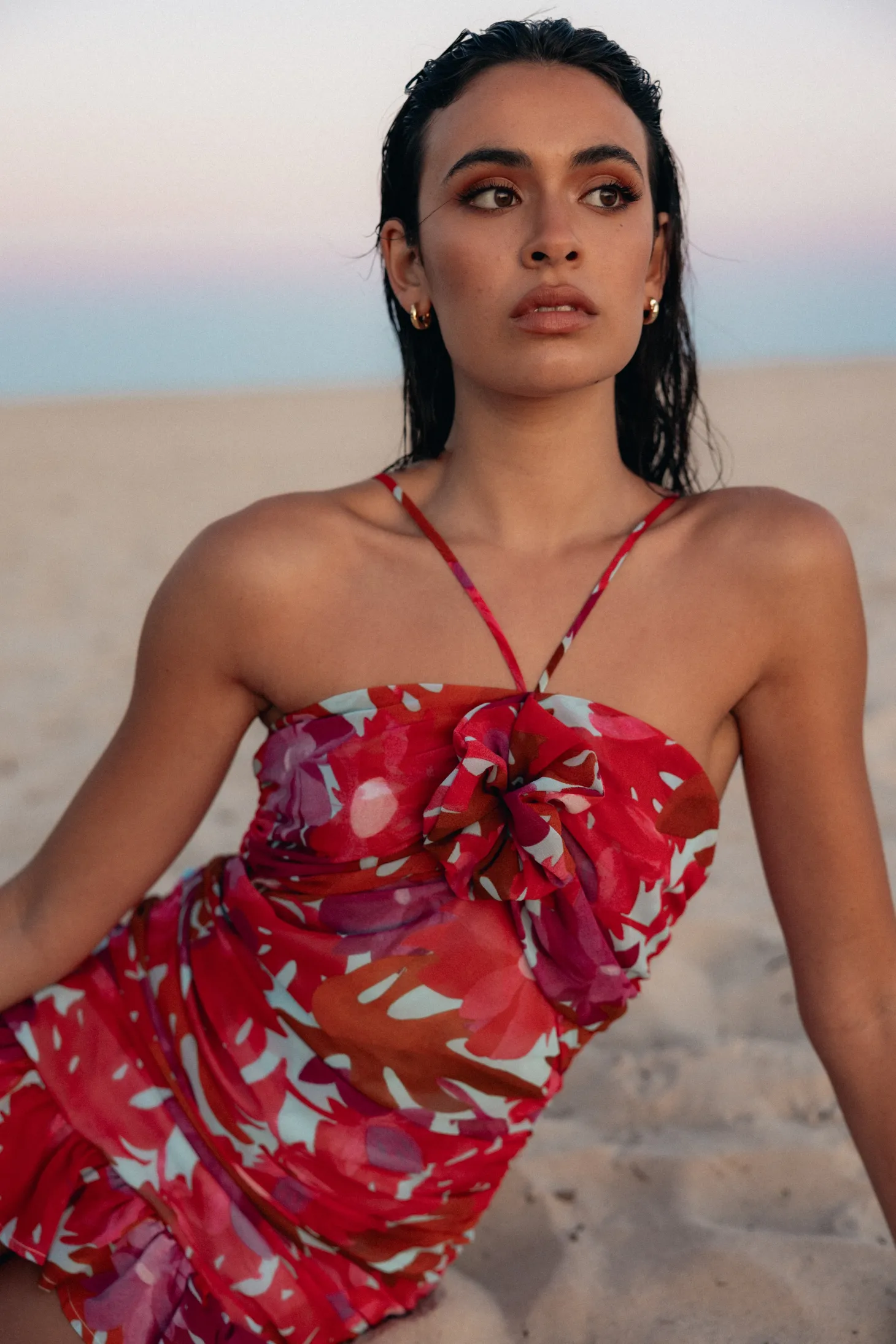 Zuri Rosette Mini Dress